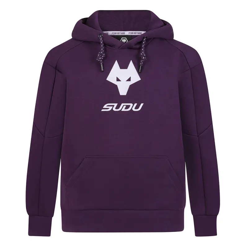 Wolverhampton Wanderers Shop | 2025-26 Coaches Travel Hoodie – Purple – Junior Wolverhampton Wanderers Merchandise